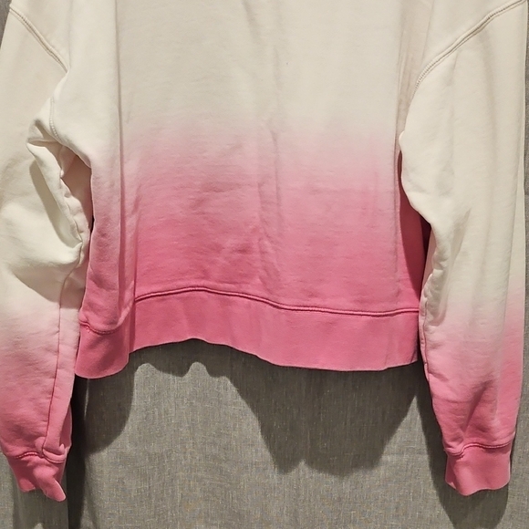Peloton Women's Pink and White Ombre Half Zip Sweatshirt - Picture 7 of 16